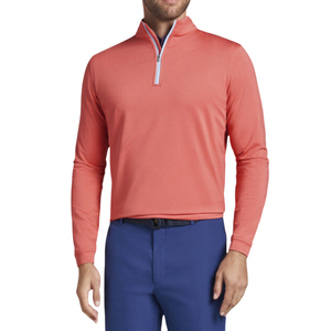 Peter Millar | MS22EK40B | Mens | Perth Melange Quarter Zip | Cape Red
