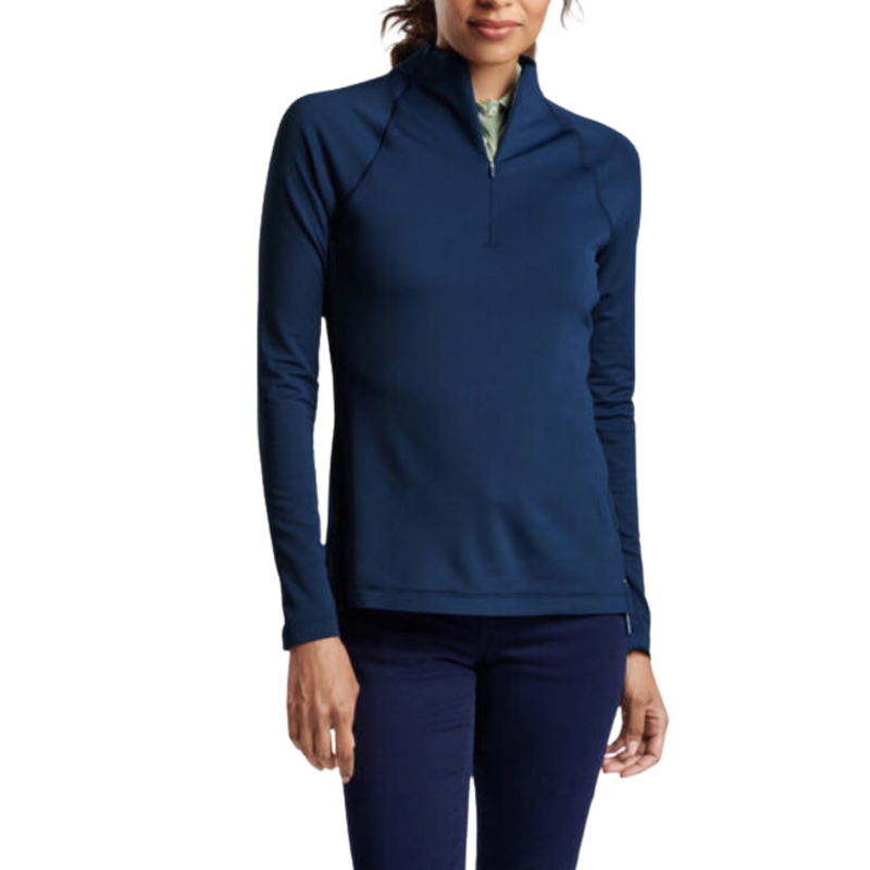 Peter Millar | LE0EK42MLG | Raglan Sleeve Perth Layer Quarter-Zip | Navy