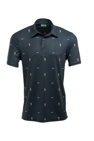 Seve Ballesteros | Slazenger | Allover Polo | SEV010005 | Navy Blue