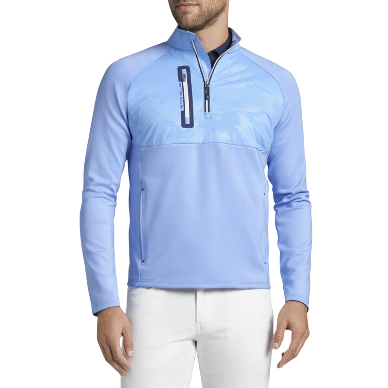 Peter Millar | MS22EZ52A | Mens | Hyperlight Weld Hybrid Half-Zip | Estate Blue