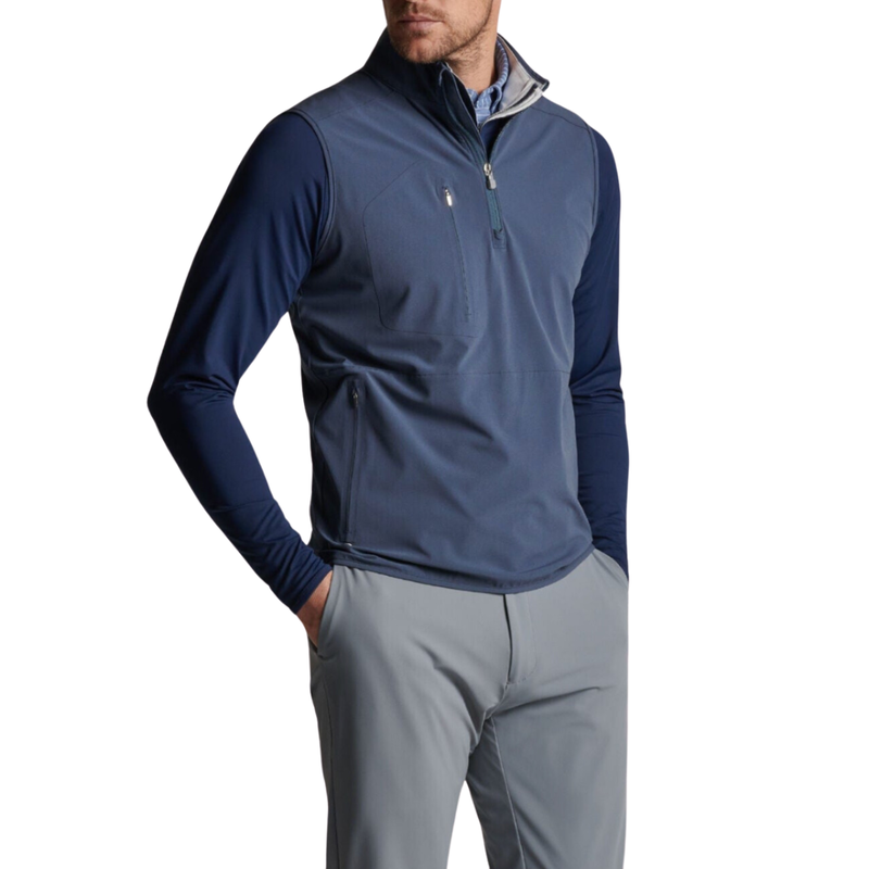 Peter Millar | MS22EZ502 | Mens | Flex Adapt Half-Zip Pover Vest | Galaxy