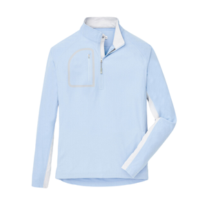 Peter Millar | MS19EK89A | Soft Shield Pullover | Cottage Blue / Grey