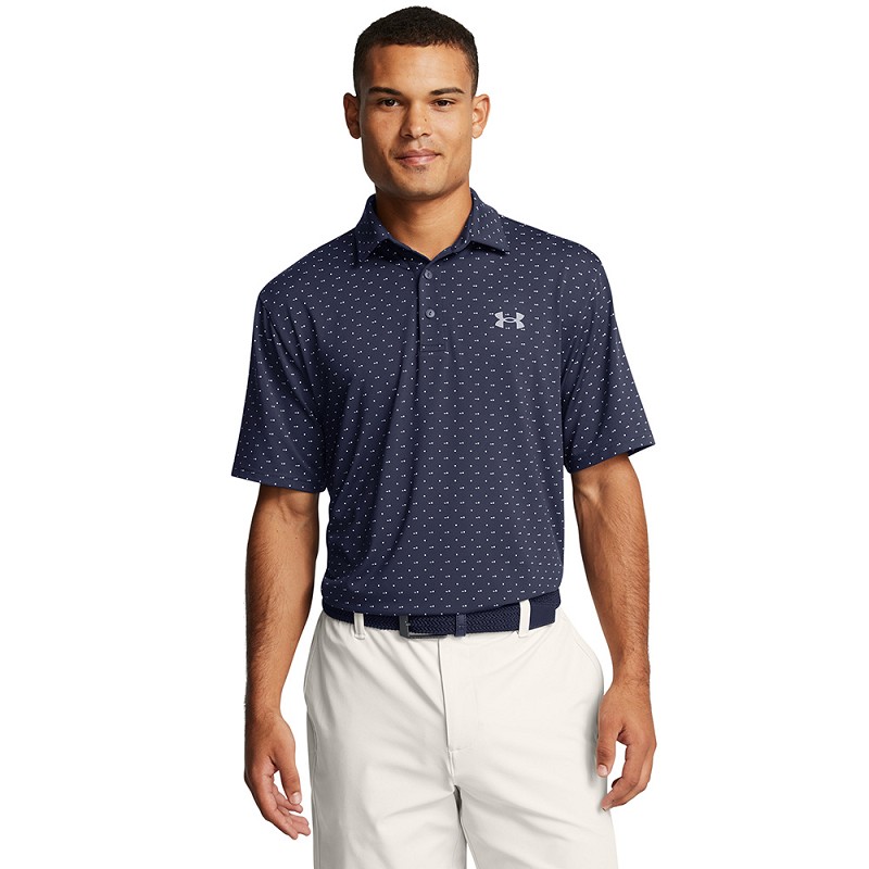 Under Armour | 1378677-417 | Playoff 3.0 Printed Polo | Midnight Navy / White / Steel
