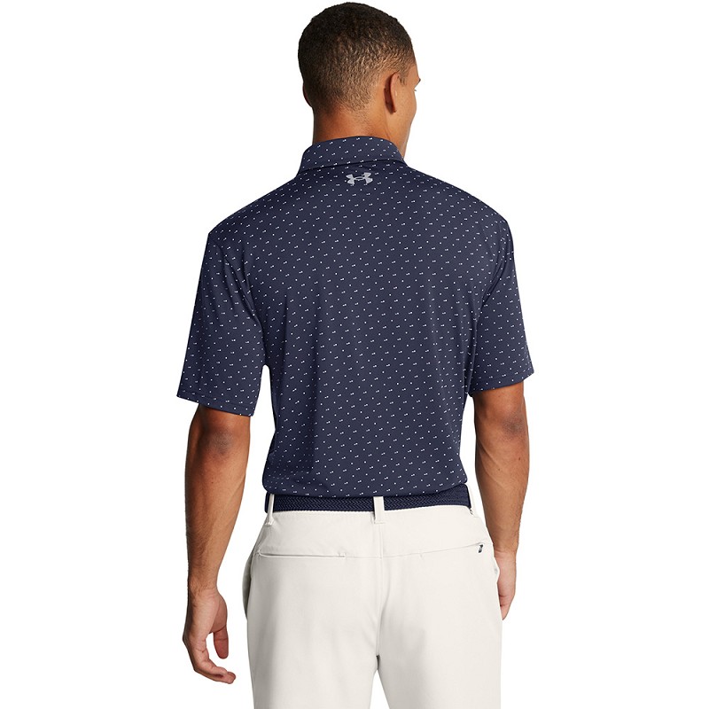 Under Armour | 1378677-417 | Playoff 3.0 Printed Polo | Midnight Navy / White / Steel