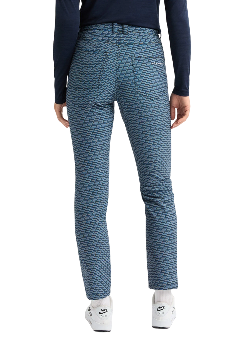 Rohnisch | 112188 | Chie Brushed Pant | Black Retro R Mono T468 cack view