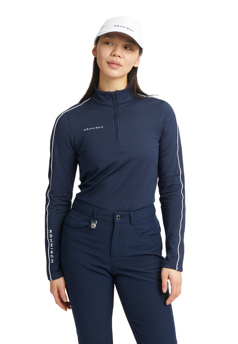 Rohnisch | 112167 | Amie Brushed Midlayer | Navy front view