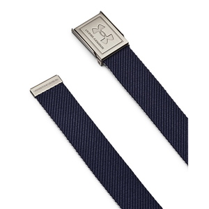 Under Armour | 1383935-410 | M Stretch Webbing Belt | Navy / Khaki Base / Silver