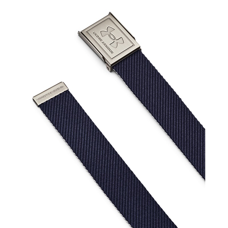 Under Armour | 1383935-410 | M Stretch Webbing Belt | Navy / Khaki Base / Silver