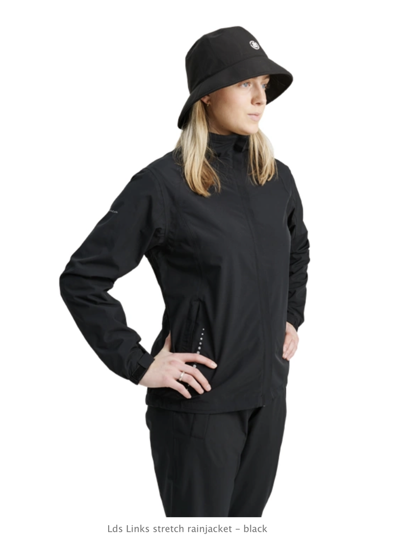 Abacus | 2076-600 | Links Stretch Rain Jacket | Black