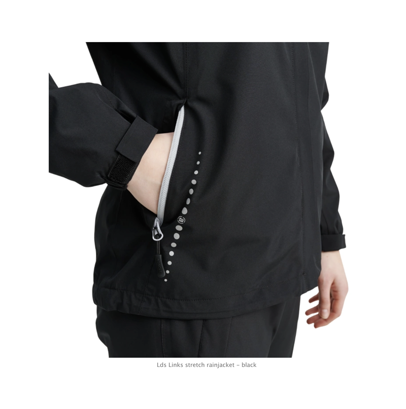 Abacus | 2076-600 | Links Stretch Rain Jacket | Black