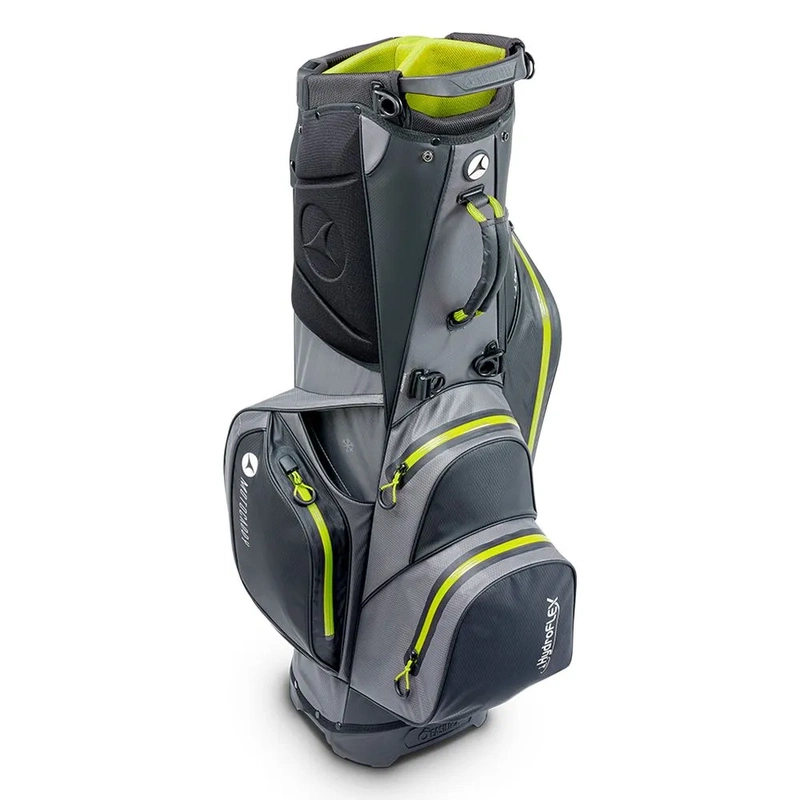 Motocaddy | HydroFLEX | Standbag | Charcoal / Lime 2025| Back