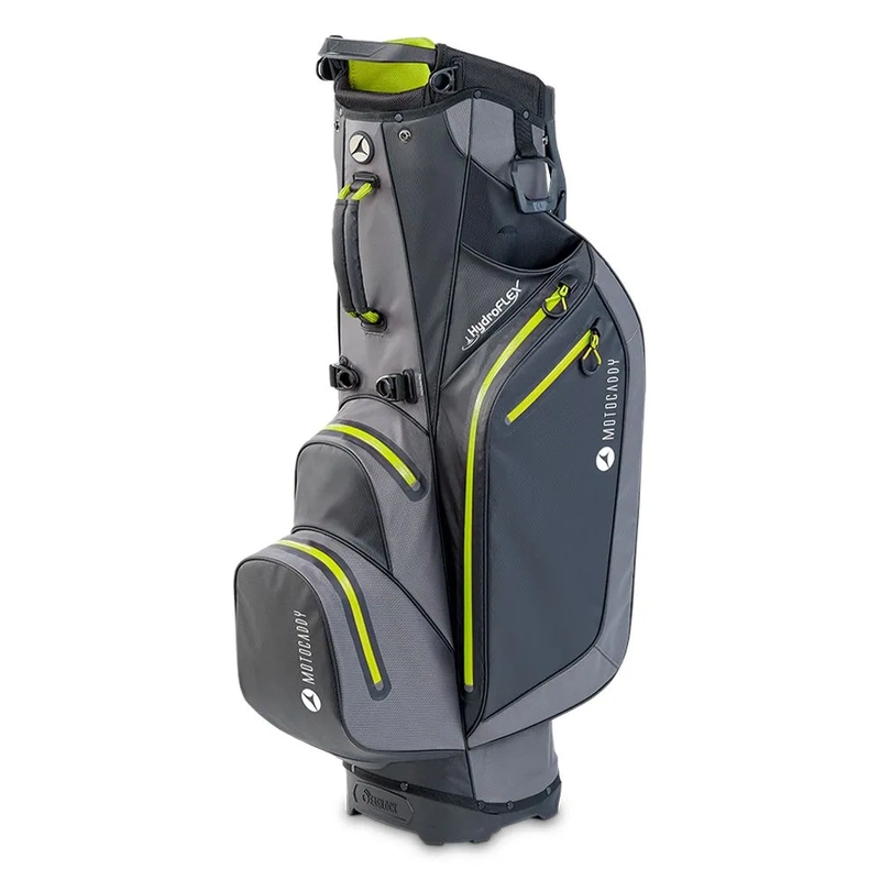 Motocaddy | HydroFLEX | Standbag | Charcoal / Lime 2025 | Side