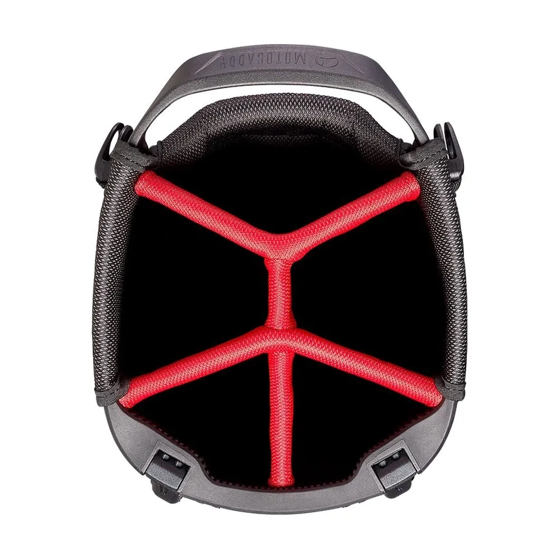 Motocaddy | HydroFLEX | Standbag | Charcoal / Red 2025| Top