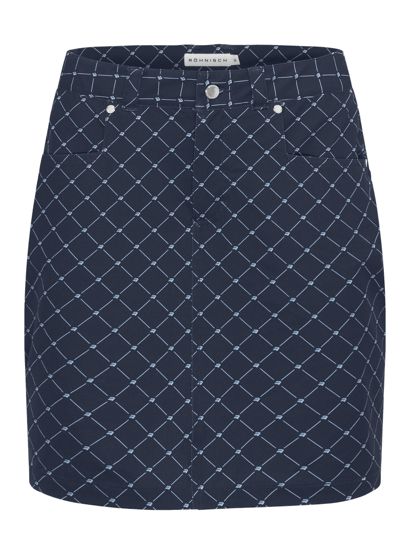 Rohnisch | 112020 | Chie Comfort Skort | Micro R Check / Navy