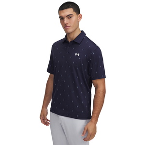 Under Armour | 1383715-413 | T2g Printed Polo Deuces Dash Midnight Navy / White