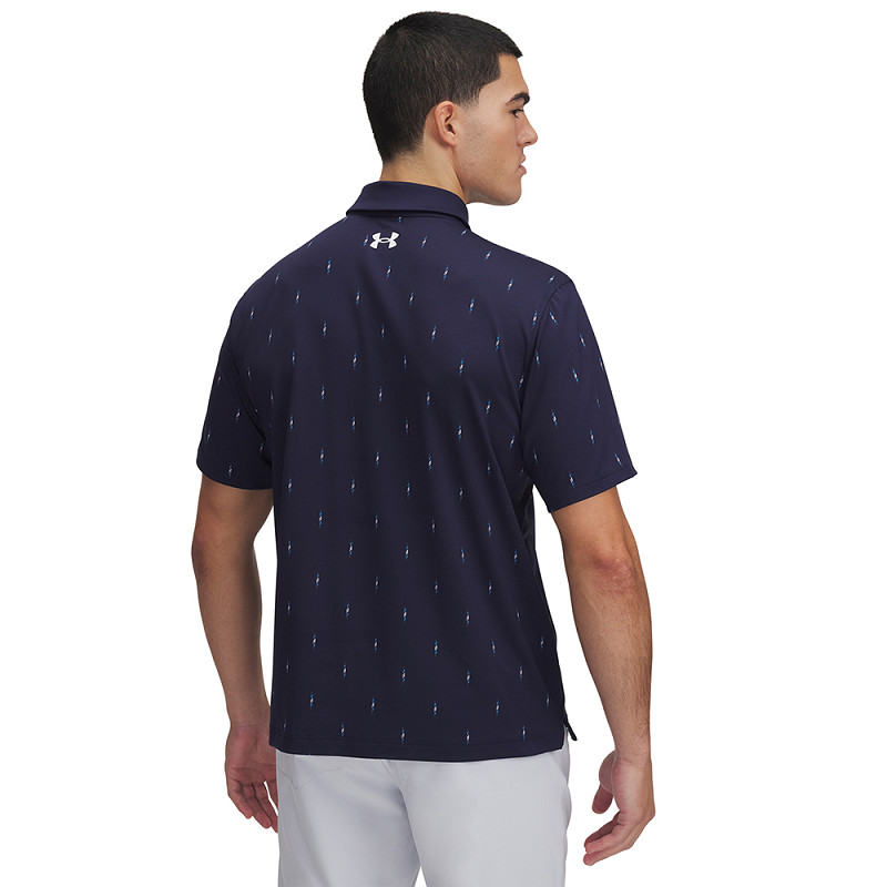 Under Armour | 1383715-413 | T2g Printed Polo Deuces Dash Midnight Navy / White