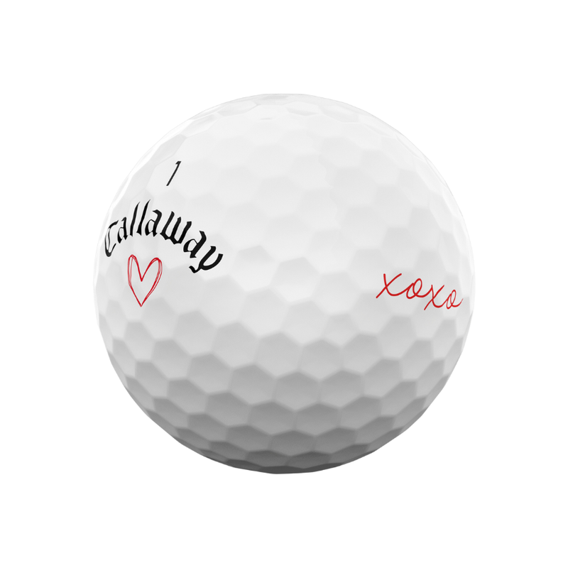 Callaway | Golf Balls | Supersoft | White Love Logo | Ball Side