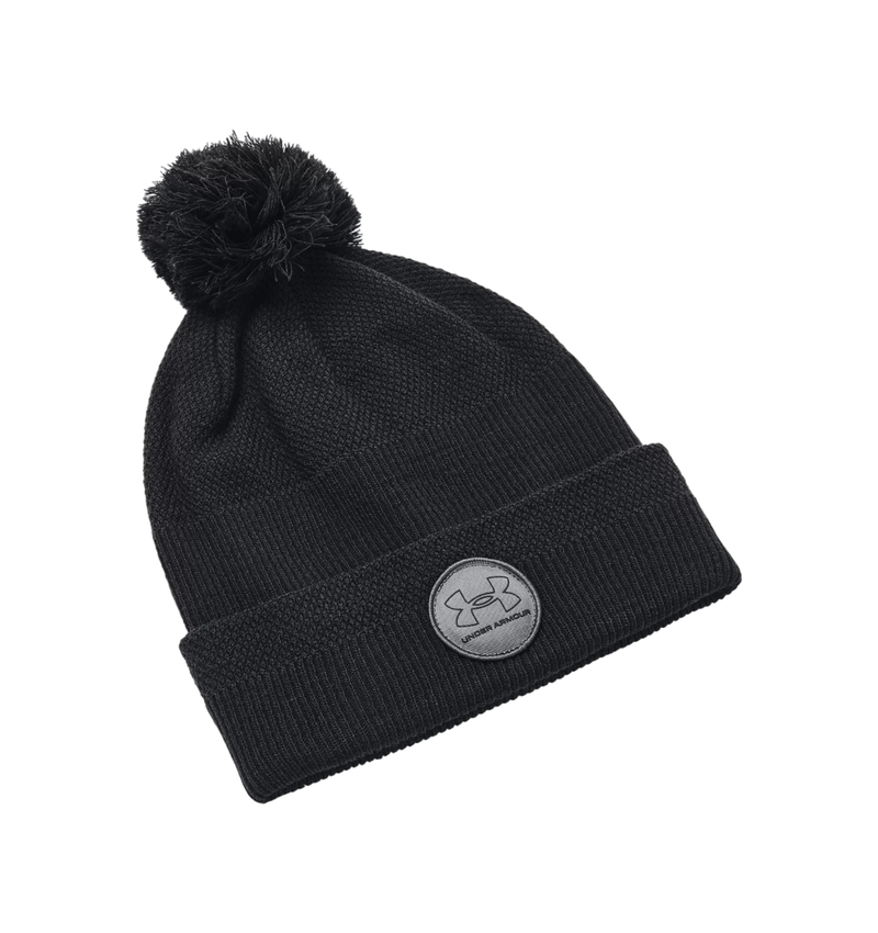 Under Armour | 1373107-001 | Coldgear | infrared Driver Pom Beanie | Black / Black
