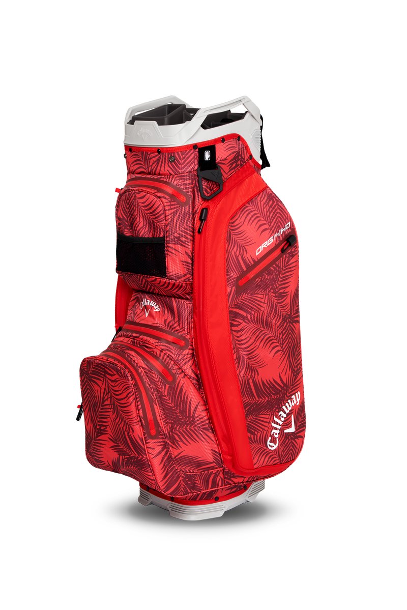 Callaway | Org 14 | HD | Cartbag | Red Palms / Light grey | Front