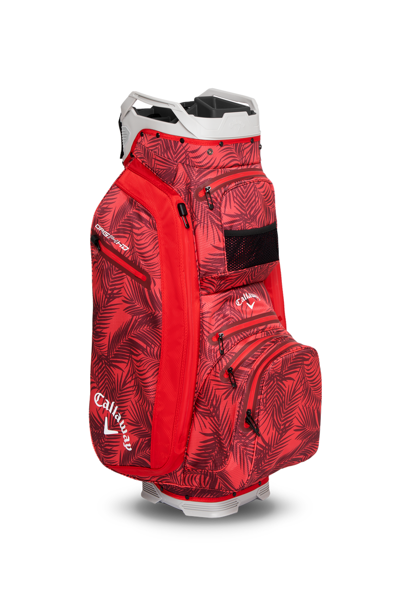 Callaway | Org 14 | HD | Cartbag | Red Palms / Light grey | Side