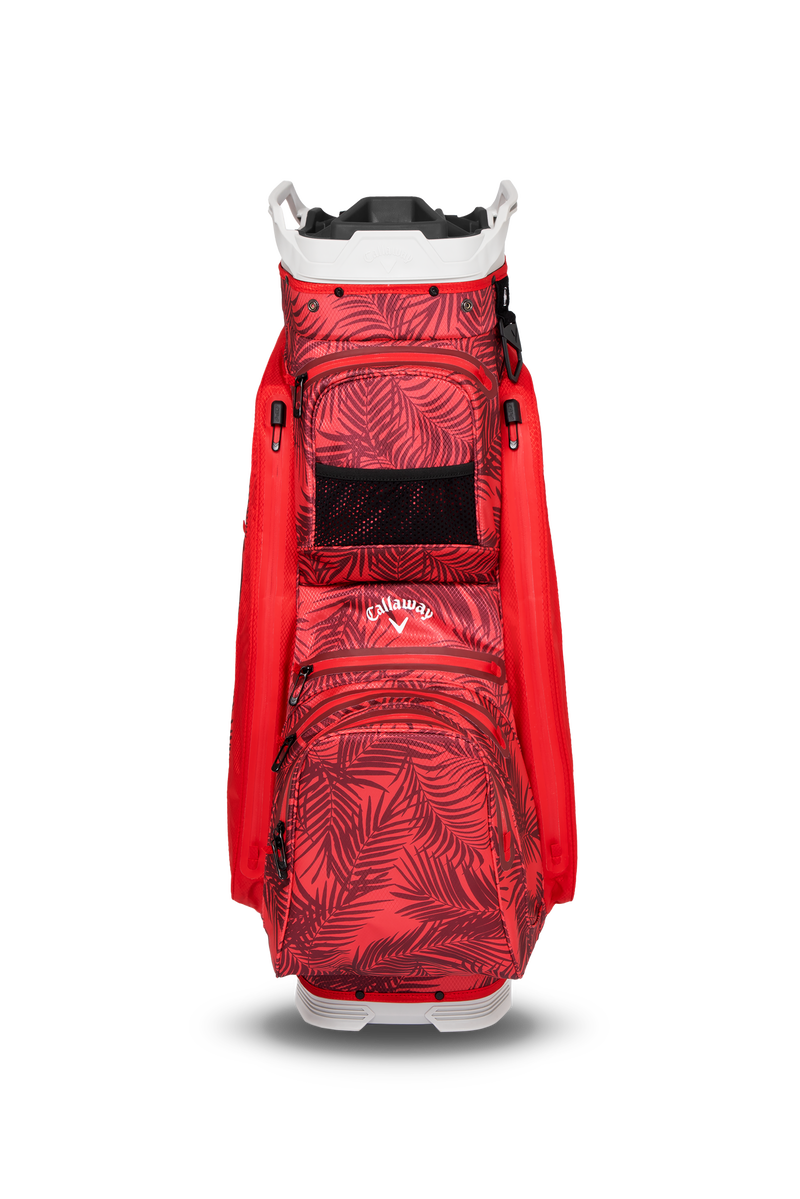Callaway | Org 14 | HD | Cartbag | Red Palms / Light grey | Front