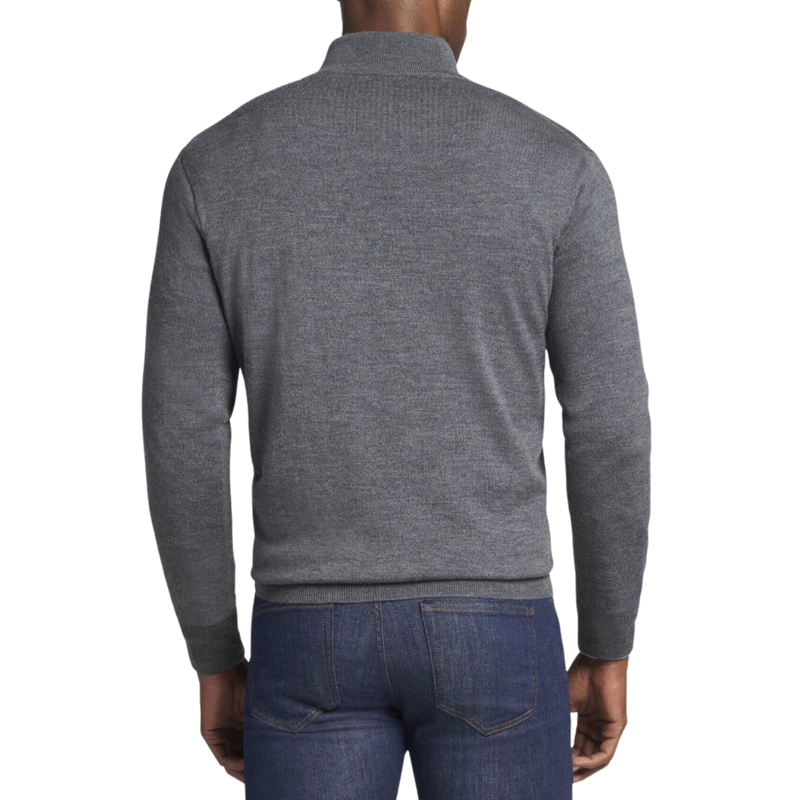 Peter Millar | ME0S25 | Mens Crown Soft Merino Quarter Zip | Charcoal