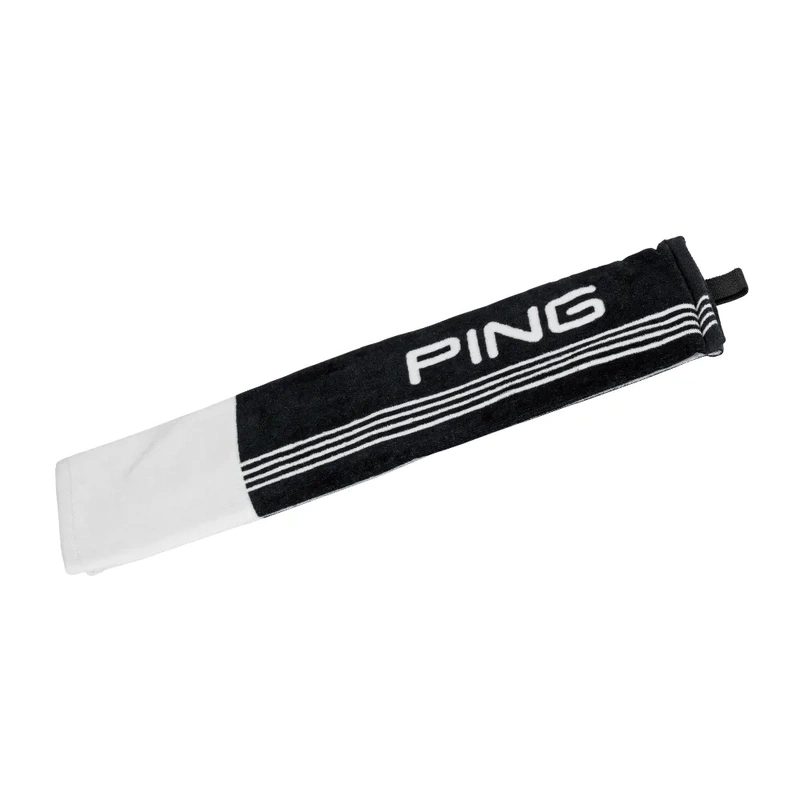 Ping | 35951-04 | Tri Fold Golf Towel | Black / White