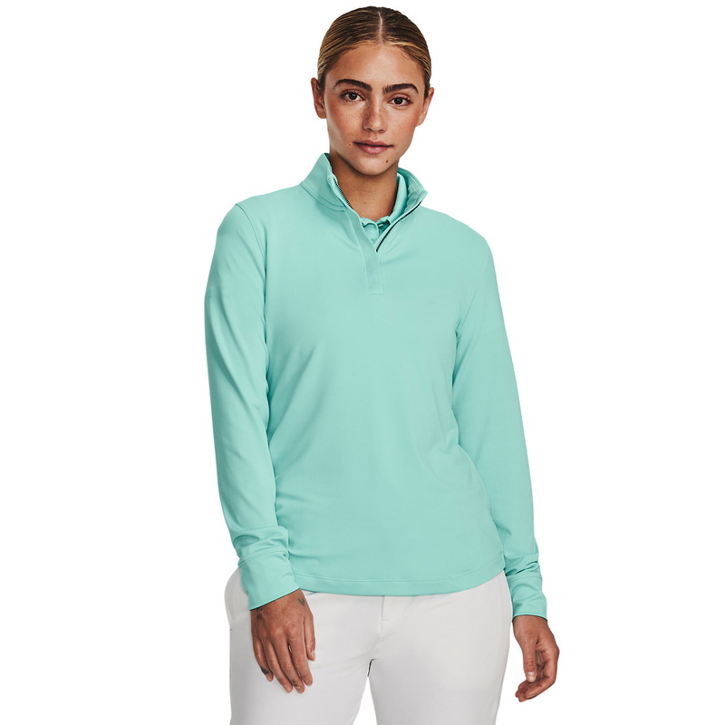 Under Armour | 1377332-361 | Playoff 1/4 Zip | Neo Turquoise / Midnight Navy / Metallic Silver