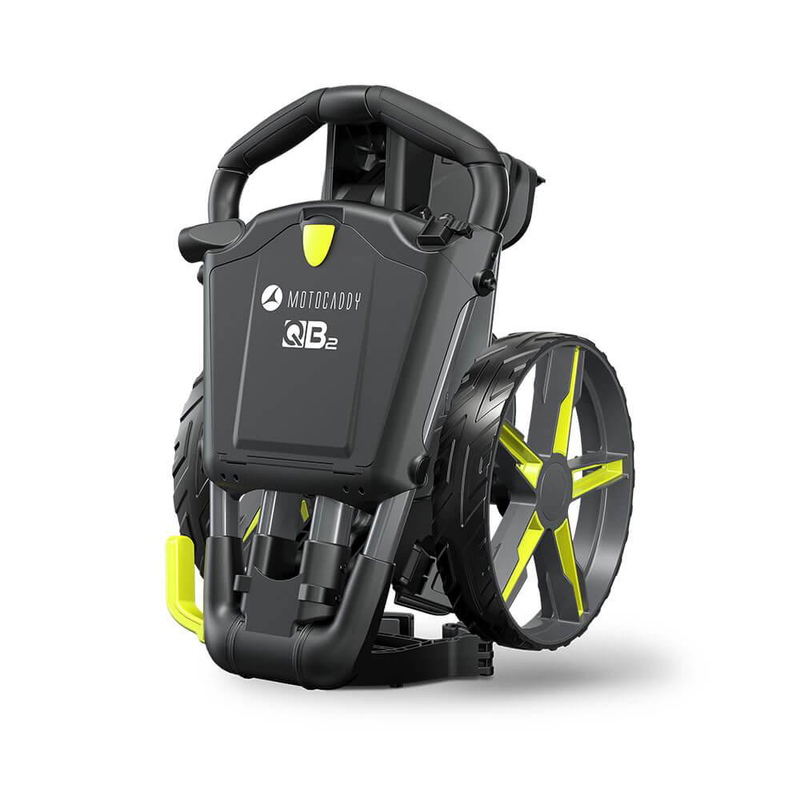 Motocaddy | QB2 | Push Trolley | Black / Lime