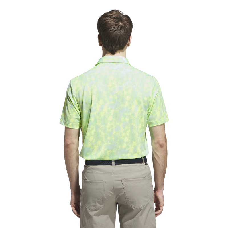 Adidas | JL5287 | Ultimate365 Textured Print Polo Shirt | Lime Glow / Lime Burst
