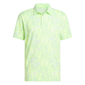 Adidas | JL5287 | Ultimate365 Textured Print Polo Shirt | Lime Glow / Lime Burst