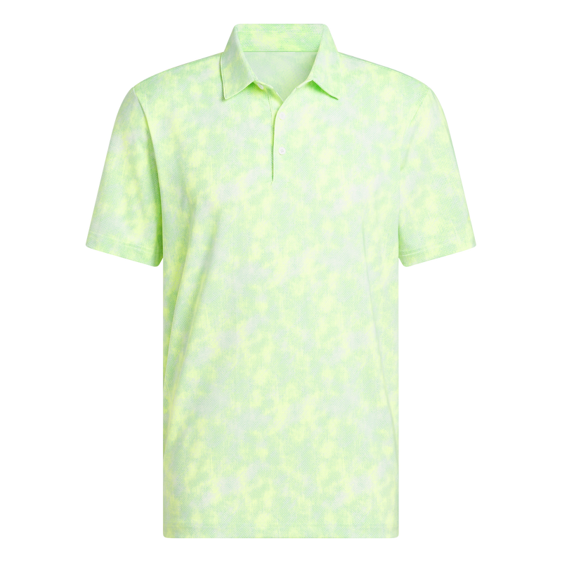 Adidas | JL5287 | Ultimate365 Textured Print Polo Shirt | Lime Glow / Lime Burst