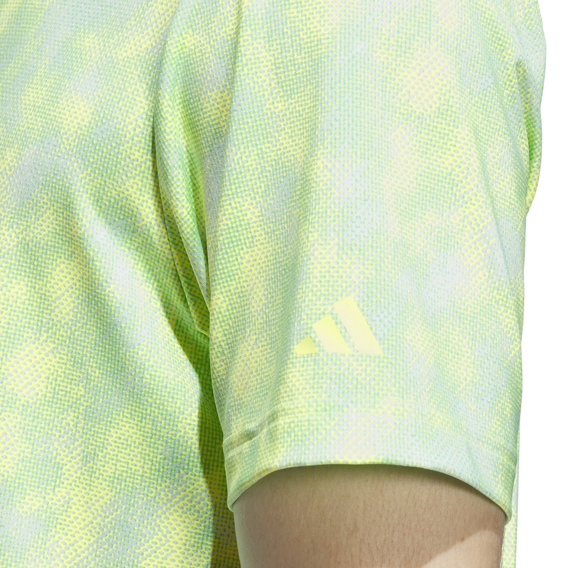 Adidas | JL5287 | Ultimate365 Textured Print Polo Shirt | Lime Glow / Lime Burst