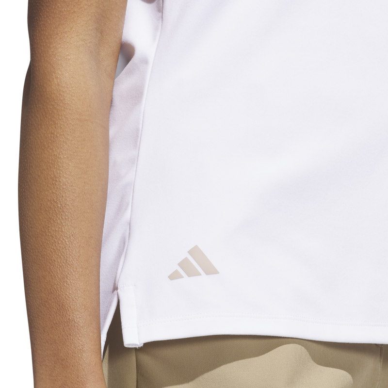 Adidas | JN8356 | Ultimate365 Gingham Short Sleeve Polo Shirt | White