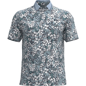 Under Armour | 1389597-453 | Drive Chill Printed Polo | Blue Calm / White