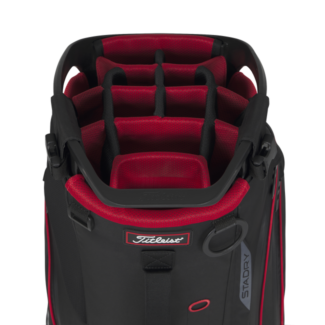 Titleist | TB25SX13-4 | Hybrid 14 StaDry | Black / Red upper view