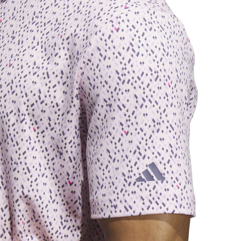 Adidas | JL5272 | Ultimate365 Micro Argyle Polo Shirt | Clear Pink / Preloved Violet