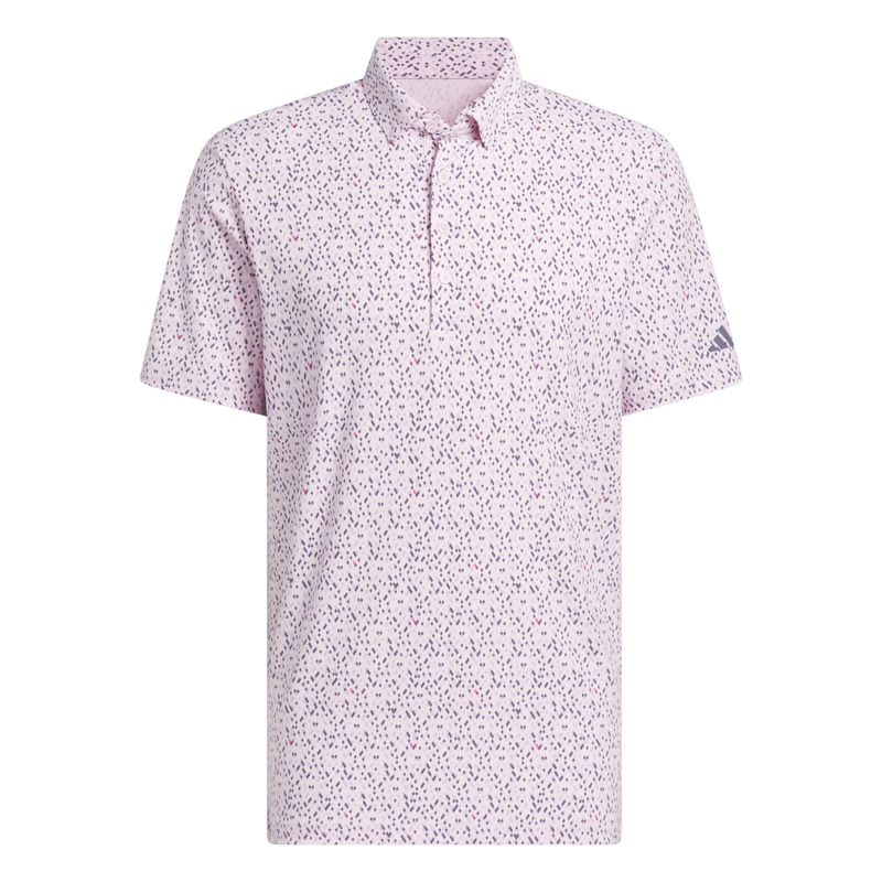 Adidas | JL5272 | Ultimate365 Micro Argyle Polo Shirt | Clear Pink / Preloved Violet