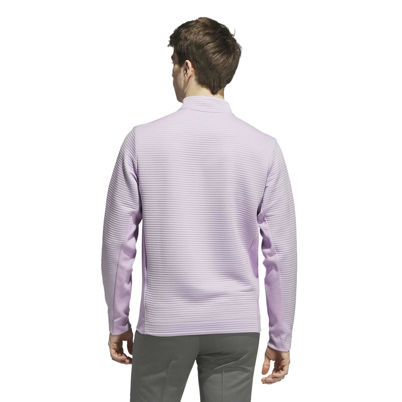 Adidas | JX7236 | Ultimate365 DWR Textured Quarter-Zip Sweatshirt | Power Purple