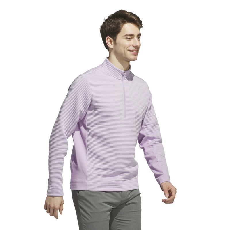 Adidas | JX7236 | Ultimate365 DWR Textured Quarter-Zip Sweatshirt | Power Purple