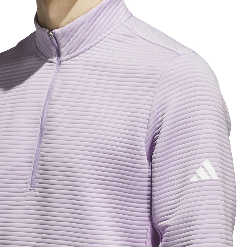 Adidas | JX7236 | Ultimate365 DWR Textured Quarter-Zip Sweatshirt | Power Purple