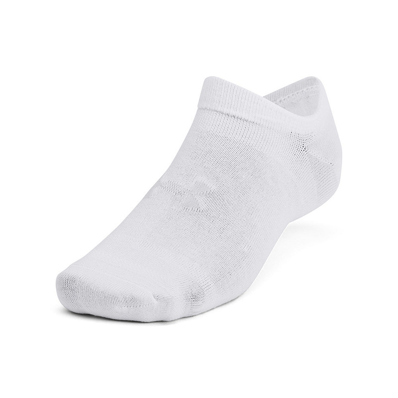 Under Armour | 1382611-100 | Essential no show | 6 pk | White / White / Halo Gray