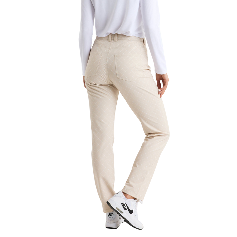 Rohnisch | 112461 | Chie Brushed Pant | Micro R Check Oat