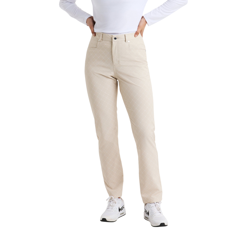 Rohnisch | 112461 | Chie Brushed Pant | Micro R Check Oat