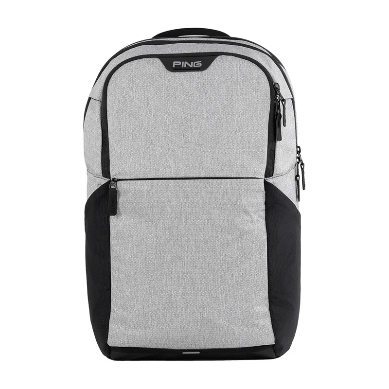 PING Backpack | 37301-01 |Textured Heather Grey front view