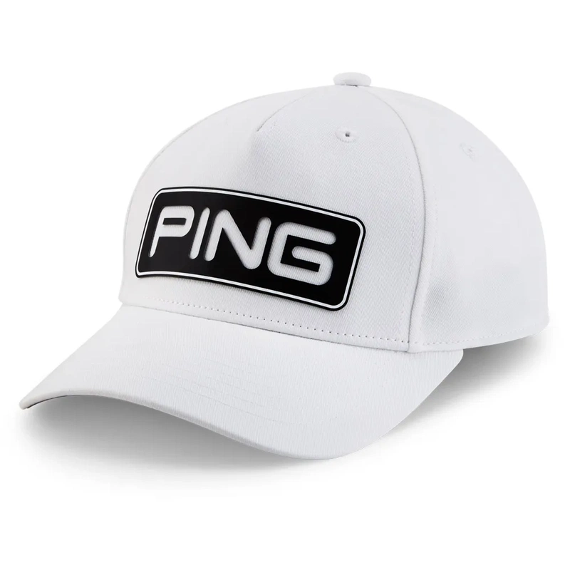 PING |  P03690-096 | Junior Tour Classic Cap | White Black front view