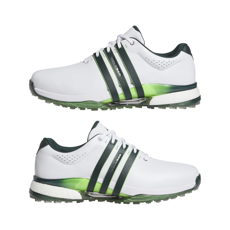 Adidas | JH6268 | Tour360 25 Spikeless Golf Shoes | Cloud White / Aurora Ivy / Lime Burst