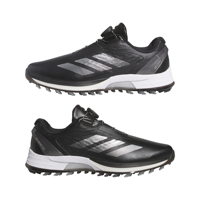 Adidas | JS1768 | Adizero Zg Lo Boa Spikeless Golf Shoes | Core Black / Silver Metallic / Iron Metallic