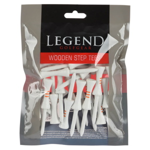 Legend | Wooden Step Tees | 70 MM / 2 3/4 | White / Orange