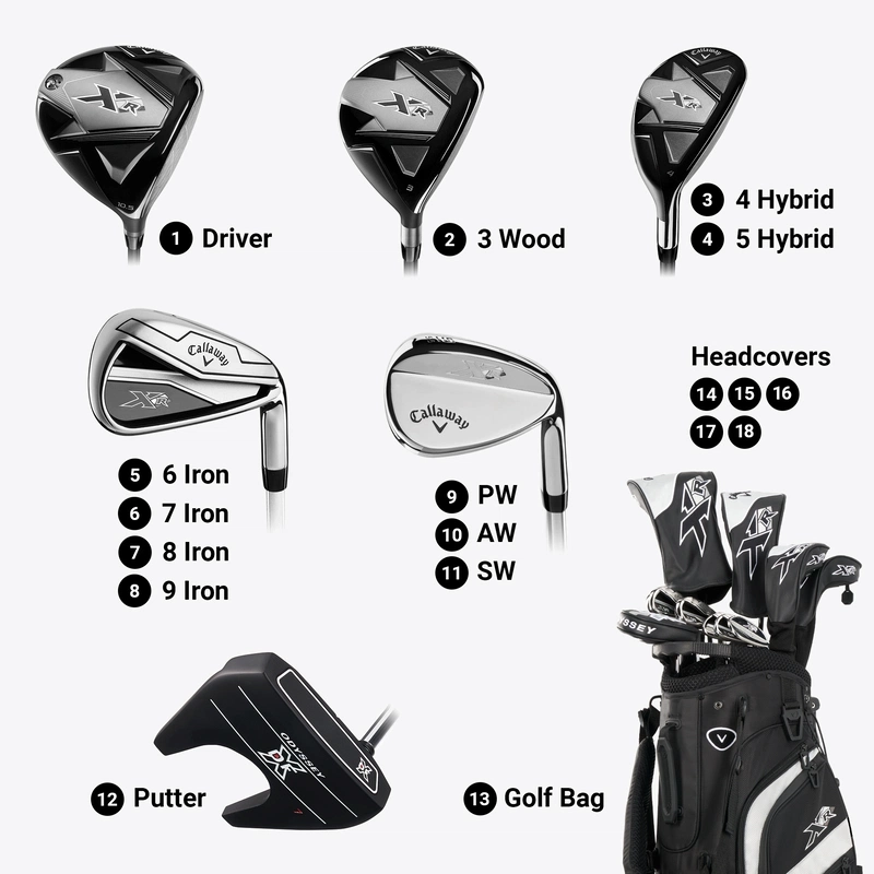 Callaway | XR 13-Piece set | Steel Regular | Complete Set | Black / Silver | 2026